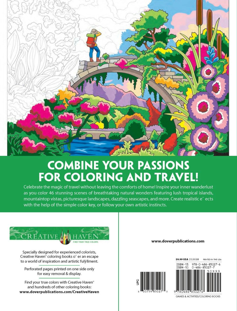 Creative Haven® Color-By-Number: Wanderlust