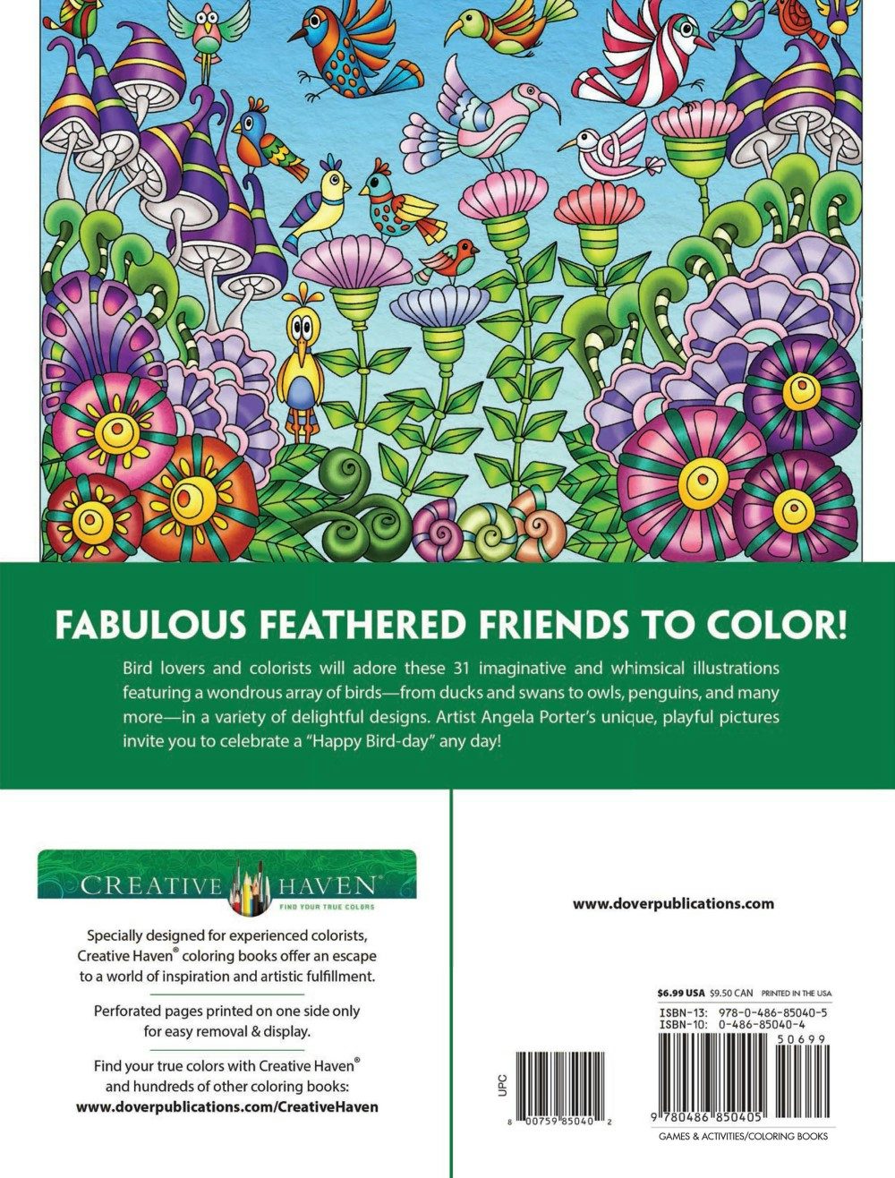 Creative Haven® Coloring Book: Fanciful Birds