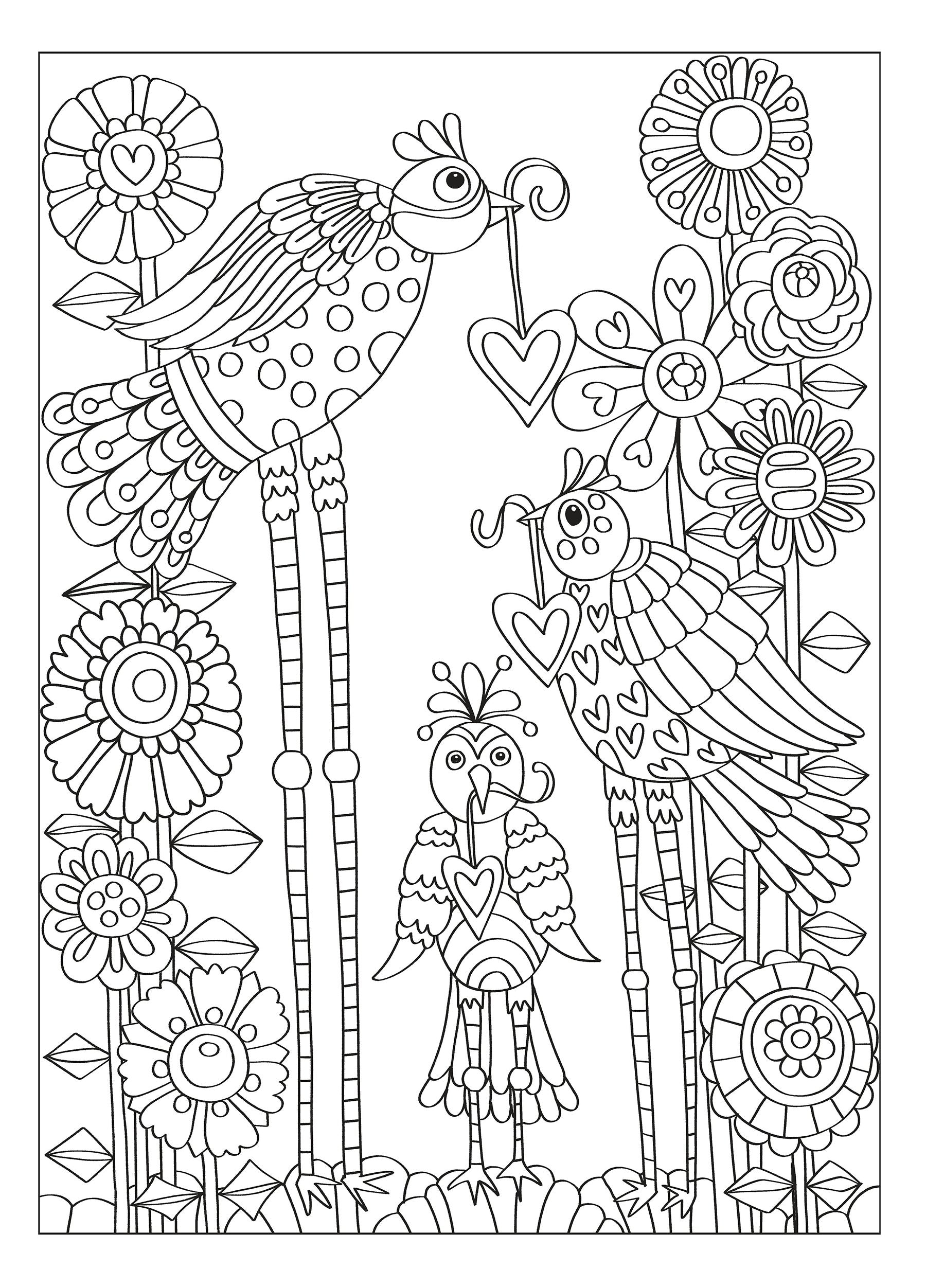 Creative Haven® Coloring Book: Fanciful Birds