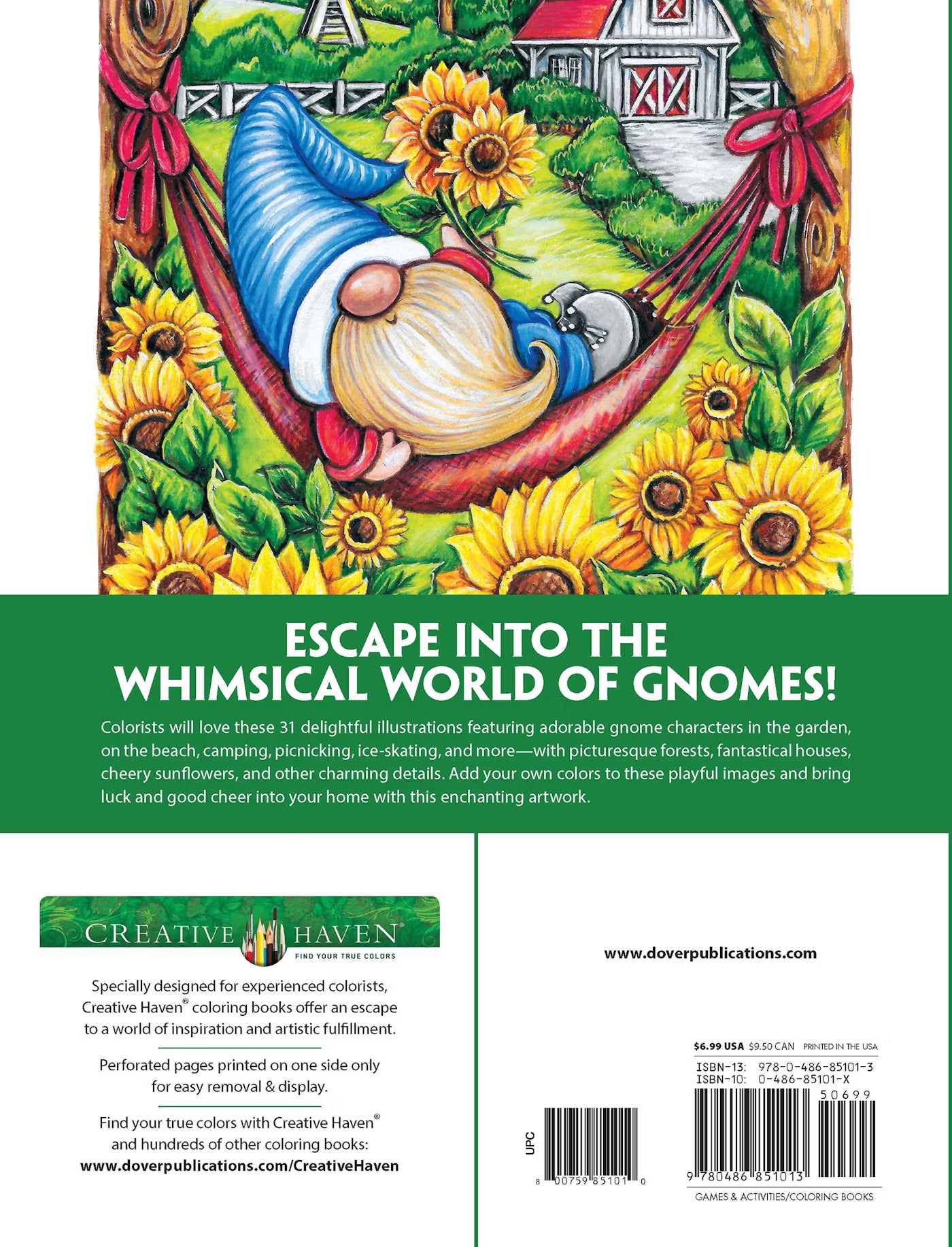 Creative Haven® Coloring Book: Gnome Sweet Gnome