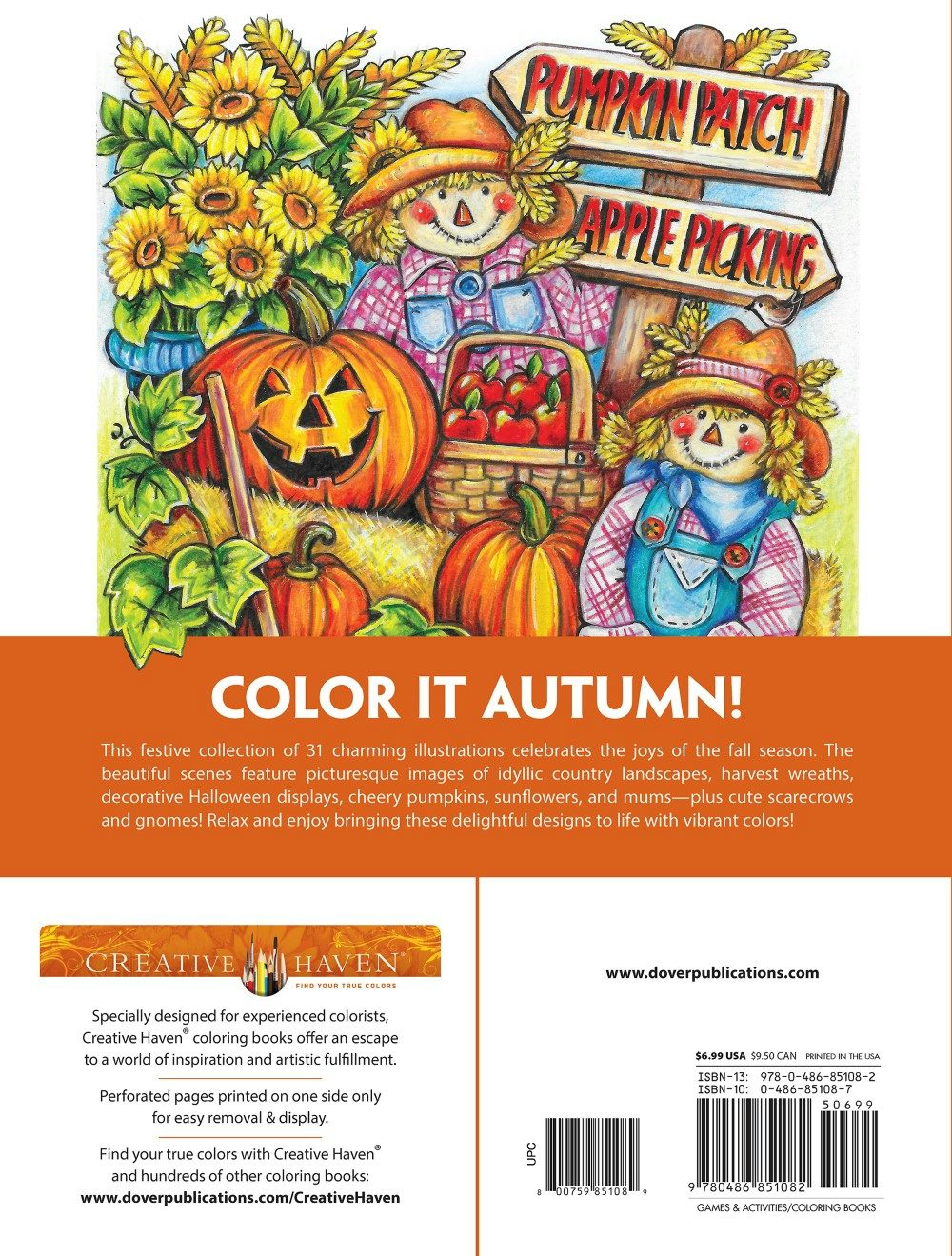 DVR Creative Haven® Coloring Book: Autumn Harvest