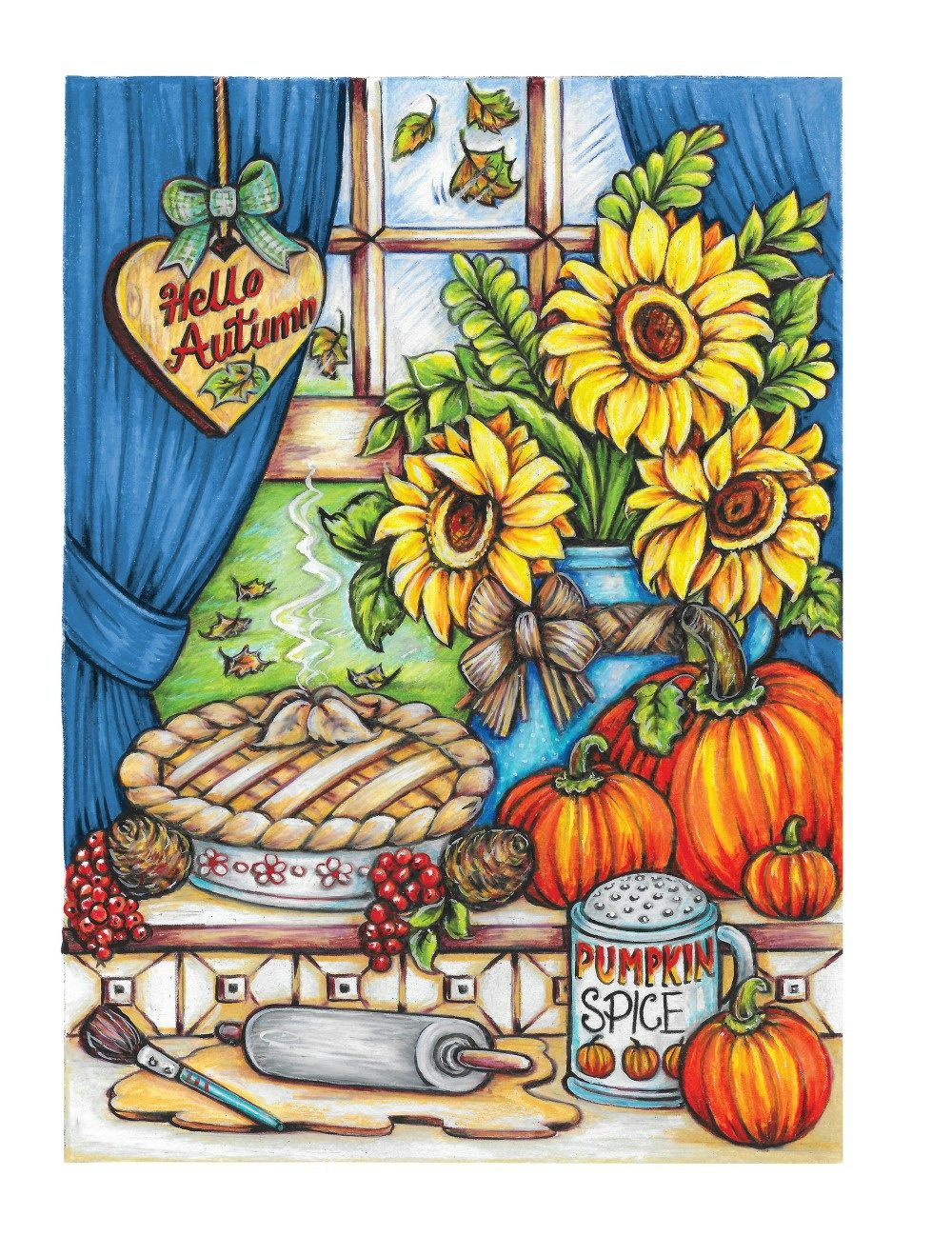DVR Creative Haven® Coloring Book: Autumn Harvest