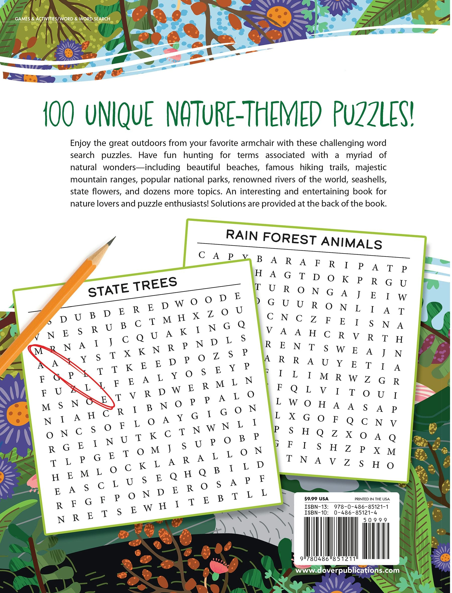 Nature Lovers' Word Search Puzzles