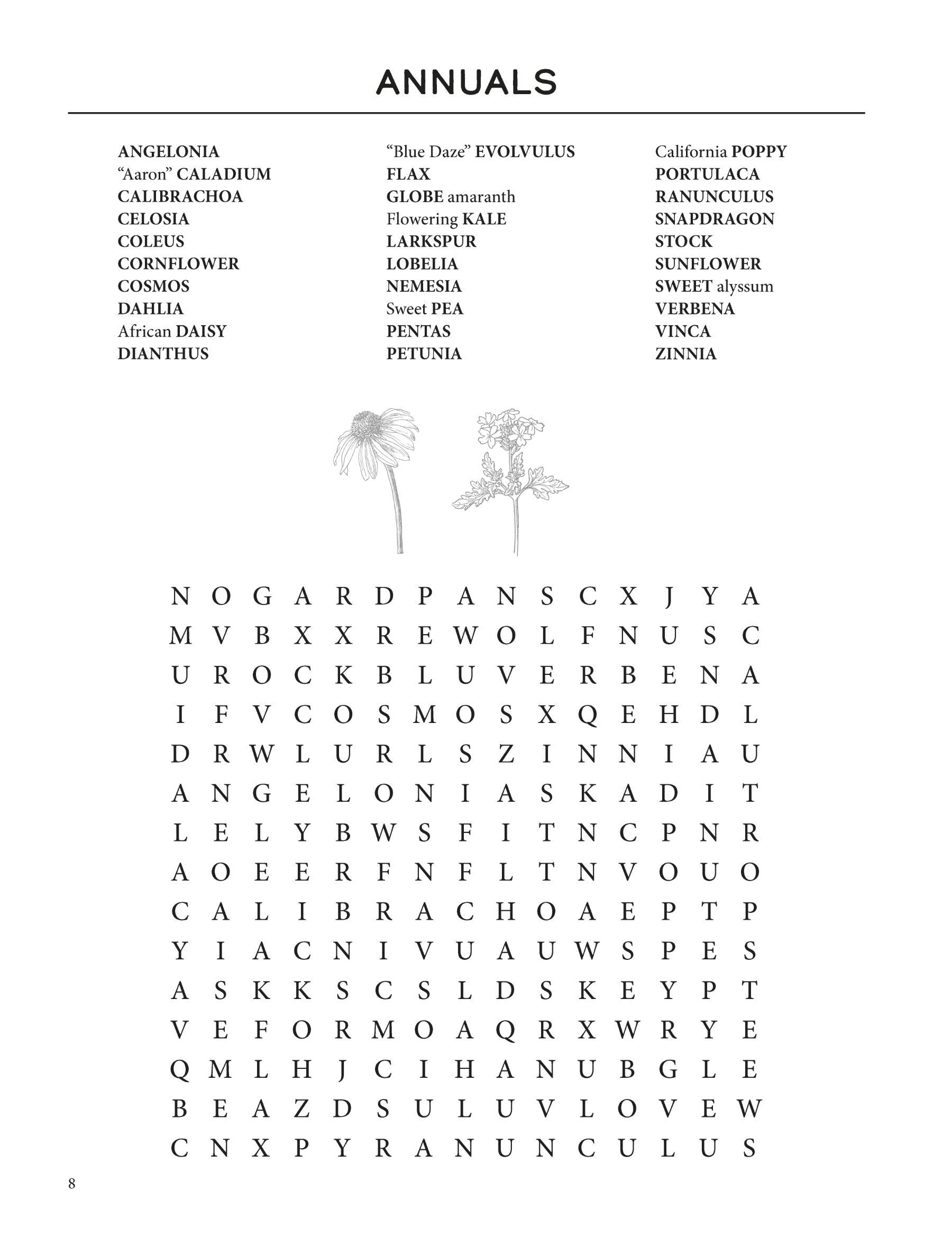 Nature Lovers' Word Search Puzzles