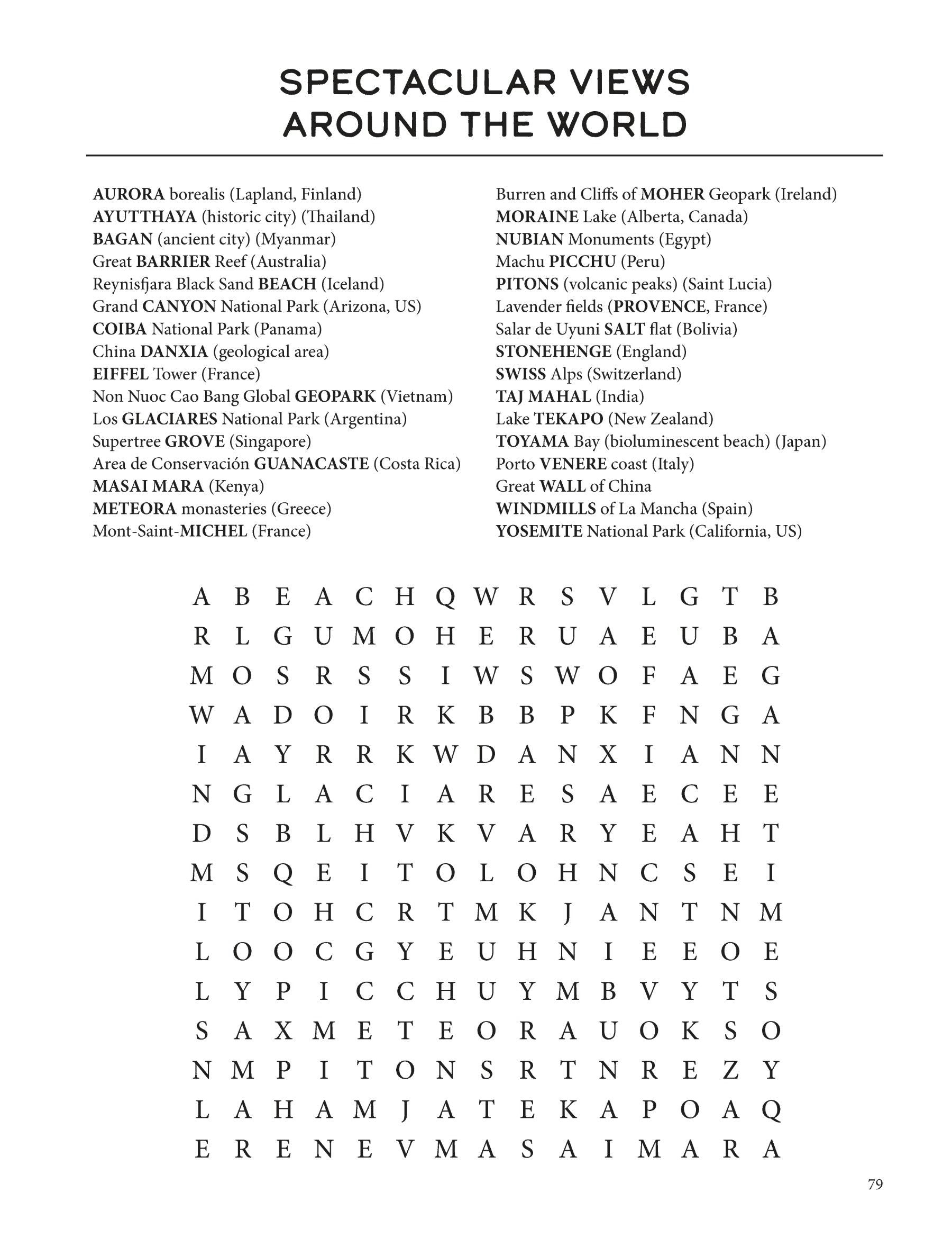 Nature Lovers' Word Search Puzzles