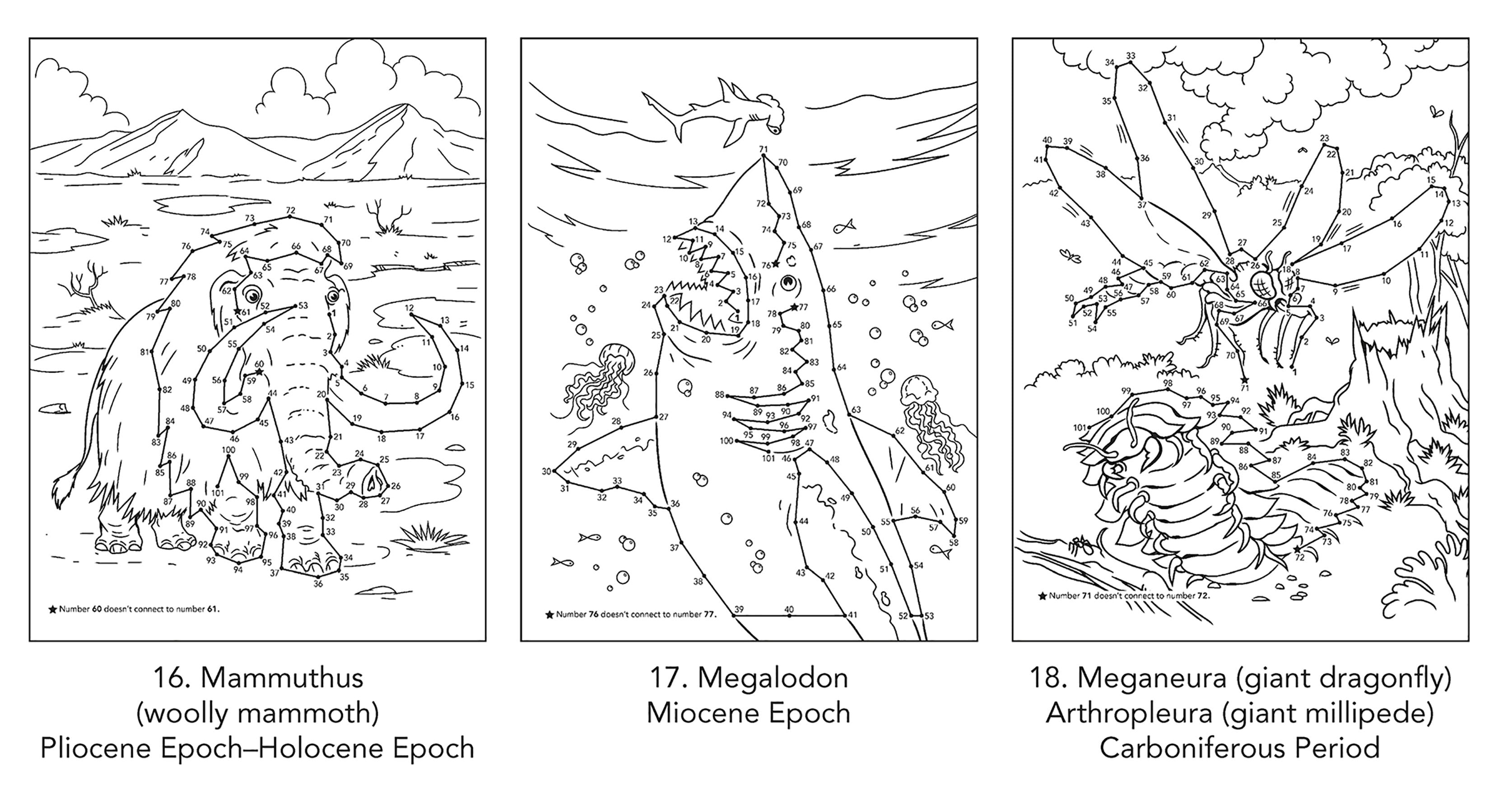 DVR Dinosaurs and Prehistoric Animals Dot-to-Dot Fun!