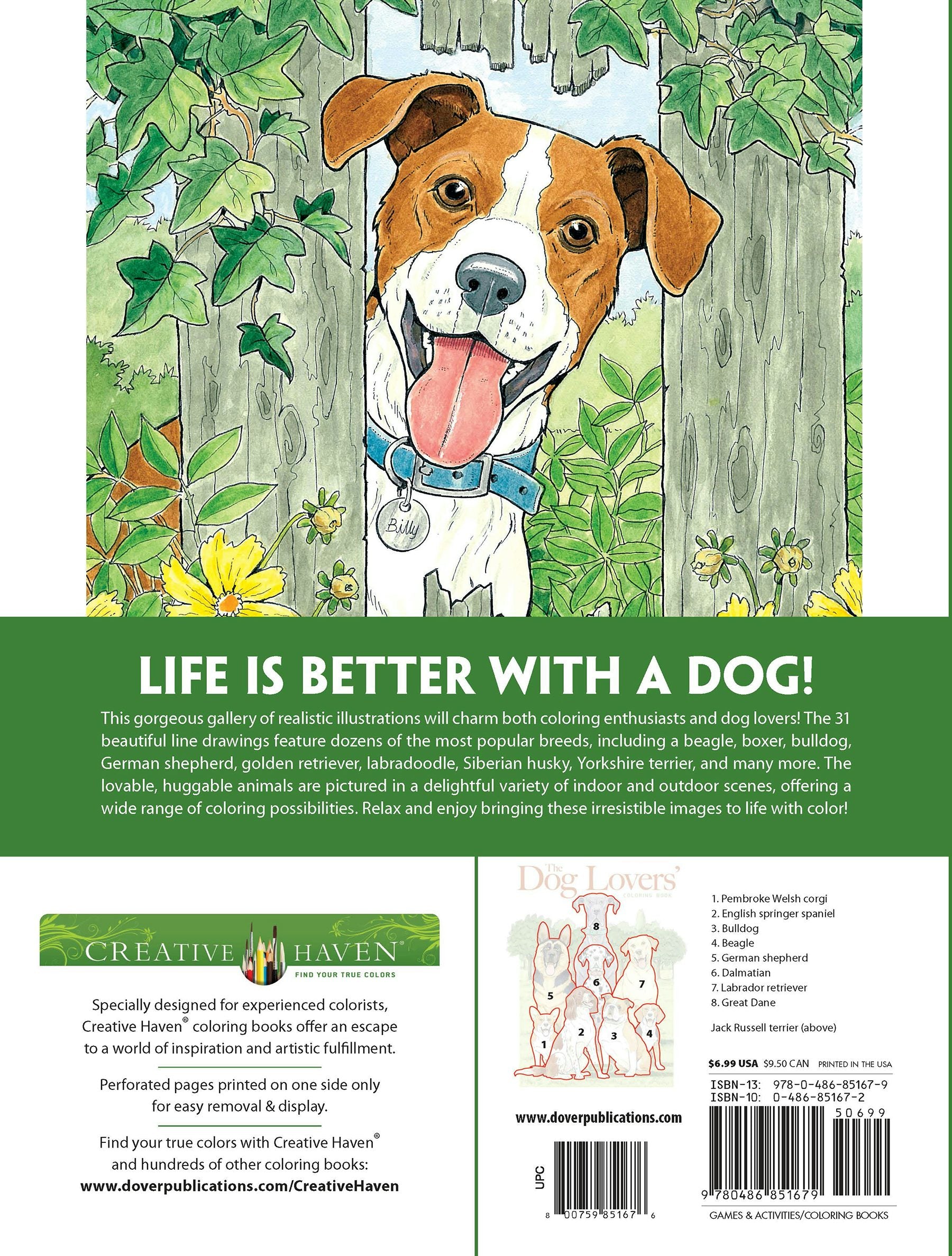 DVR Creative Haven® Coloring Book: Dog Lovers' Coloring Book