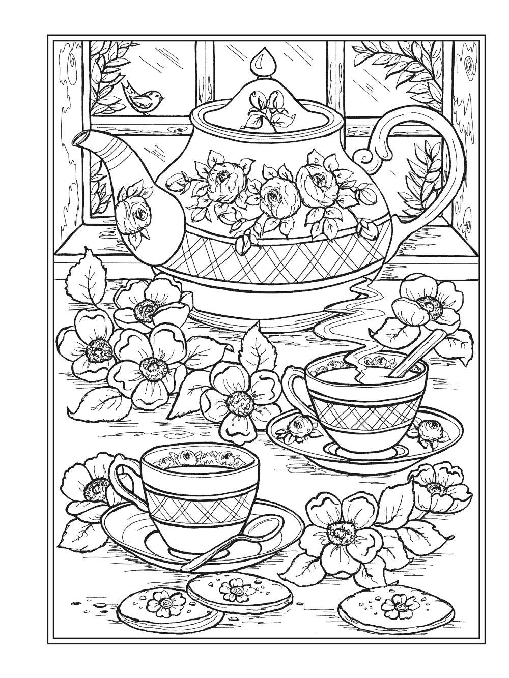 DVR Creative Haven® Coloring Book: Afternoon Tea
