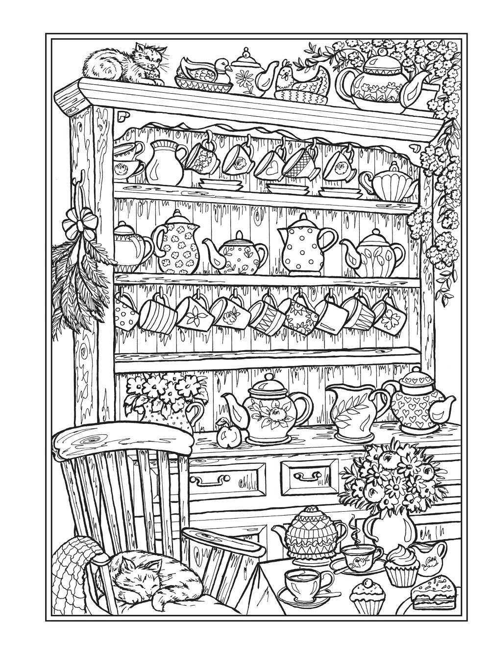 DVR Creative Haven® Coloring Book: Afternoon Tea
