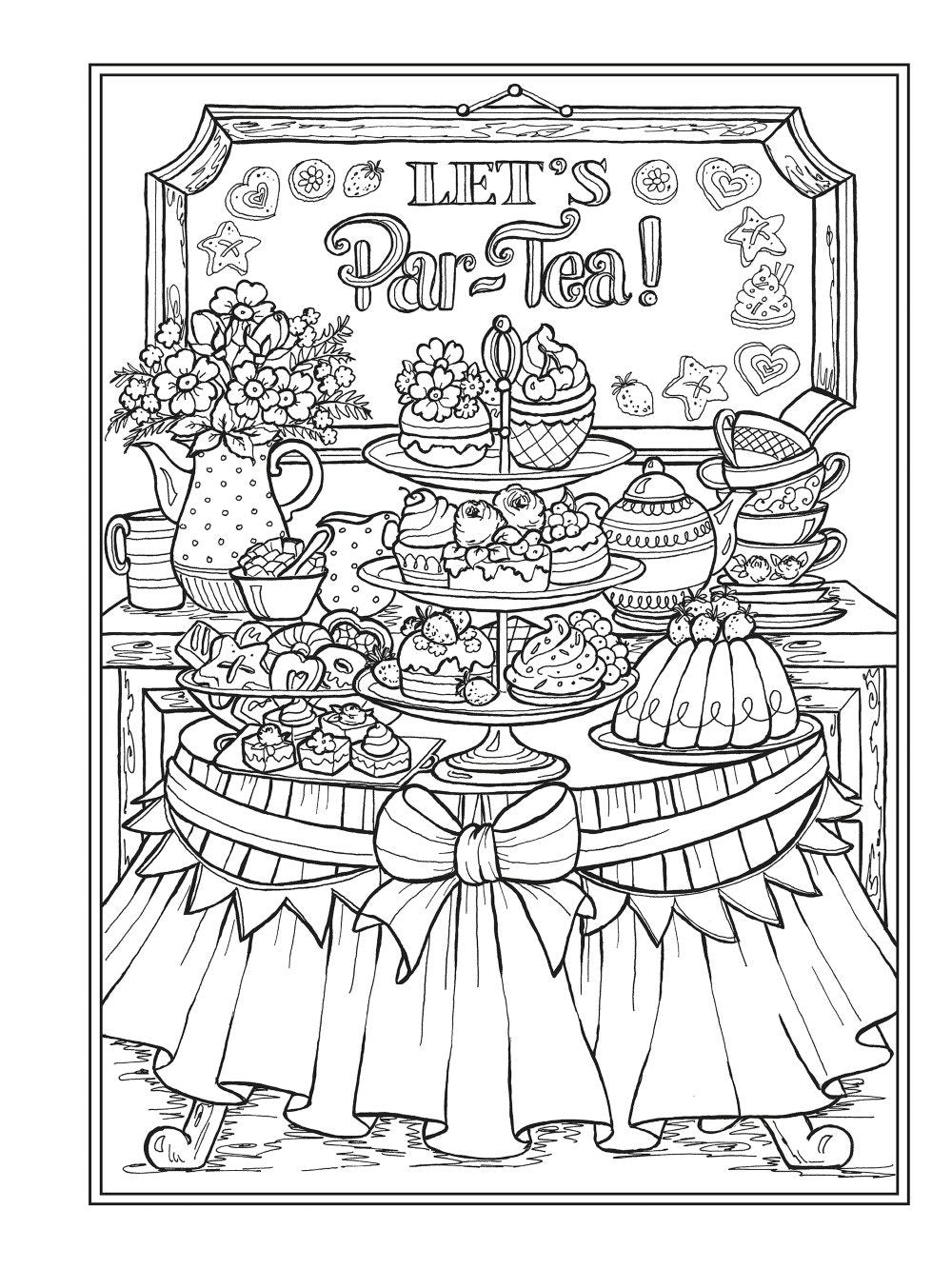DVR Creative Haven® Coloring Book: Afternoon Tea