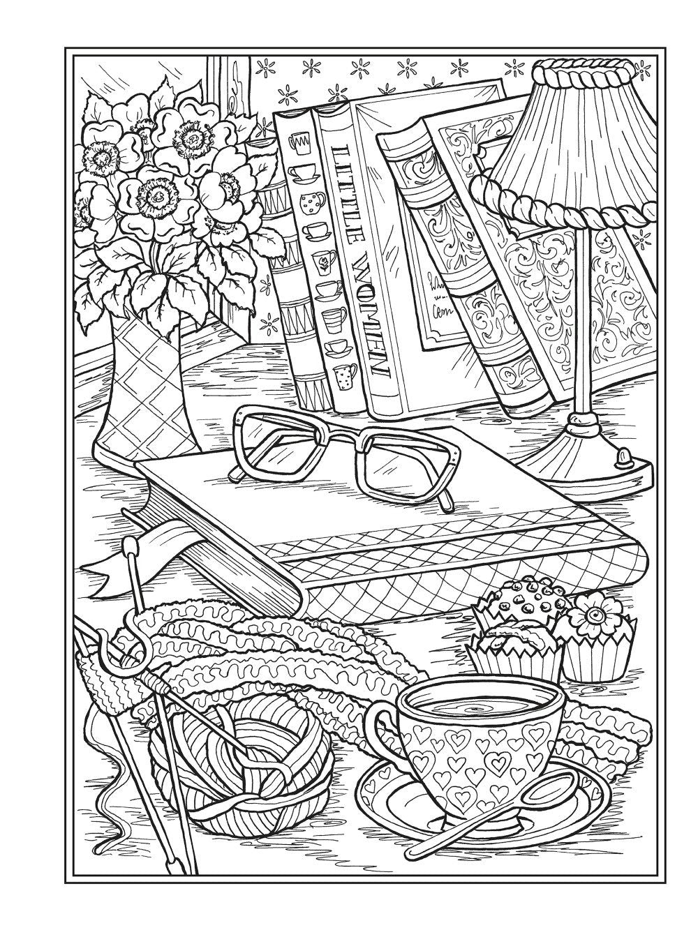 DVR Creative Haven® Coloring Book: Afternoon Tea