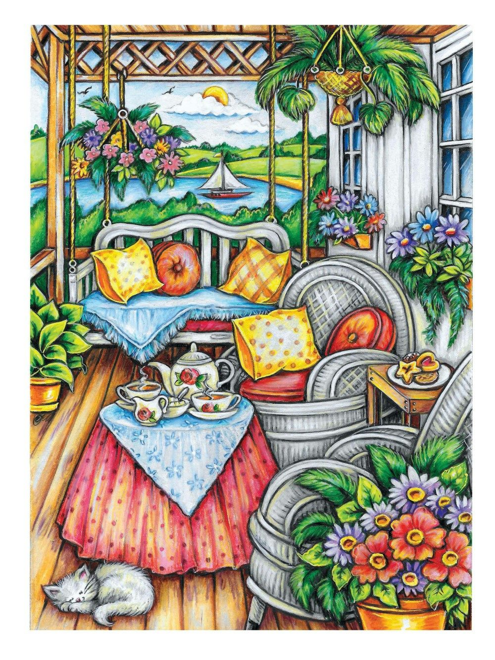 DVR Creative Haven® Coloring Book: Afternoon Tea