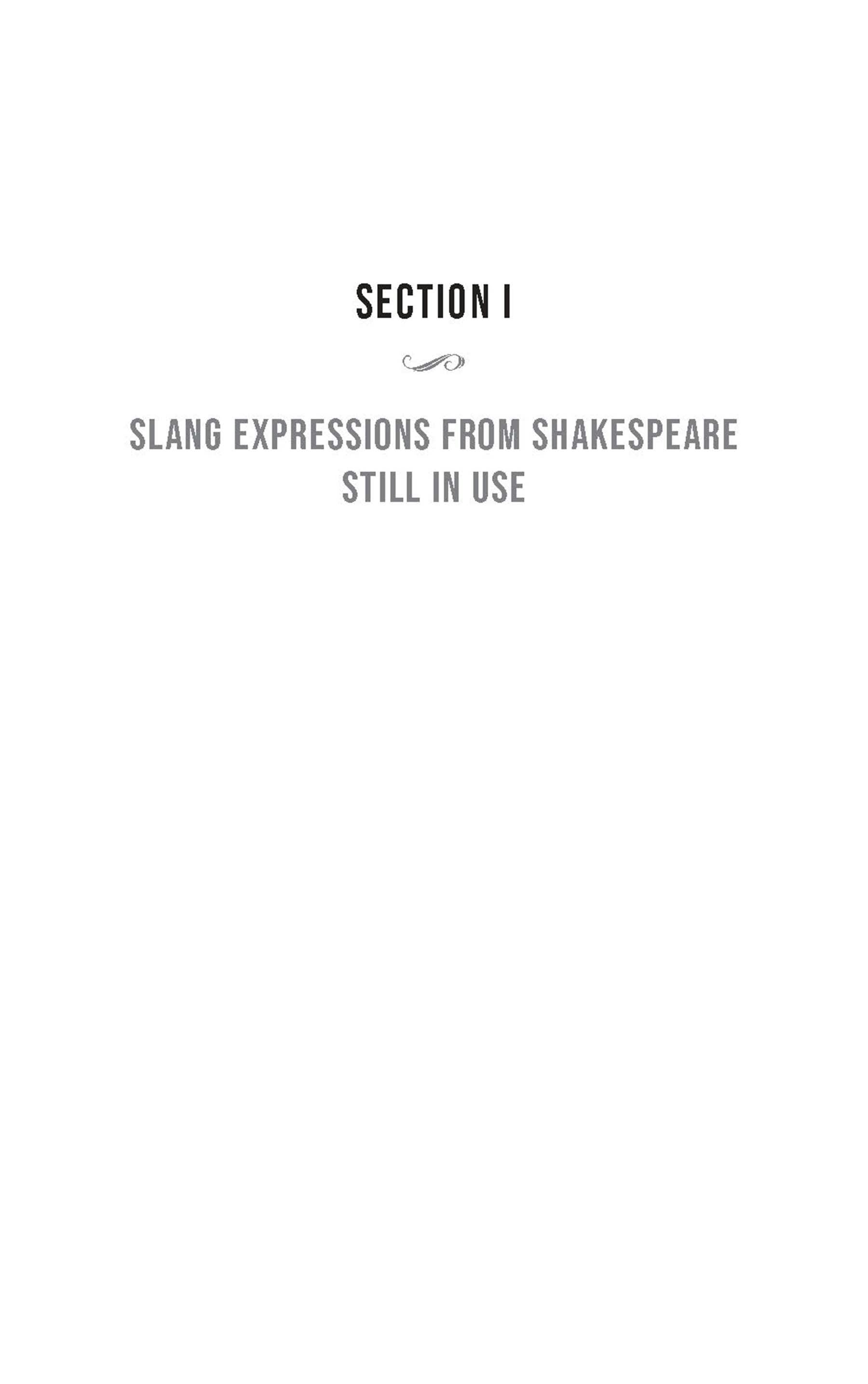 Slang from Shakespeare