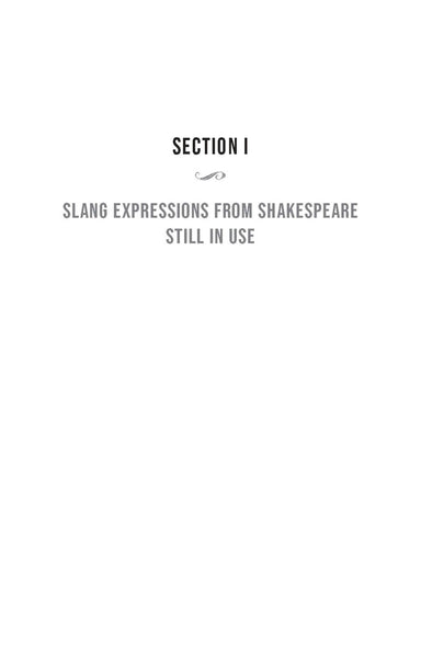 Slang from Shakespeare