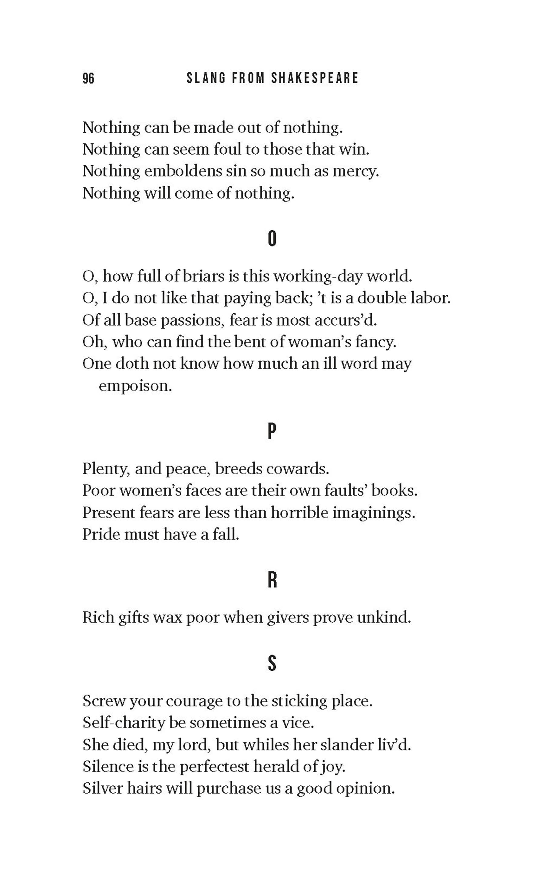 Slang from Shakespeare