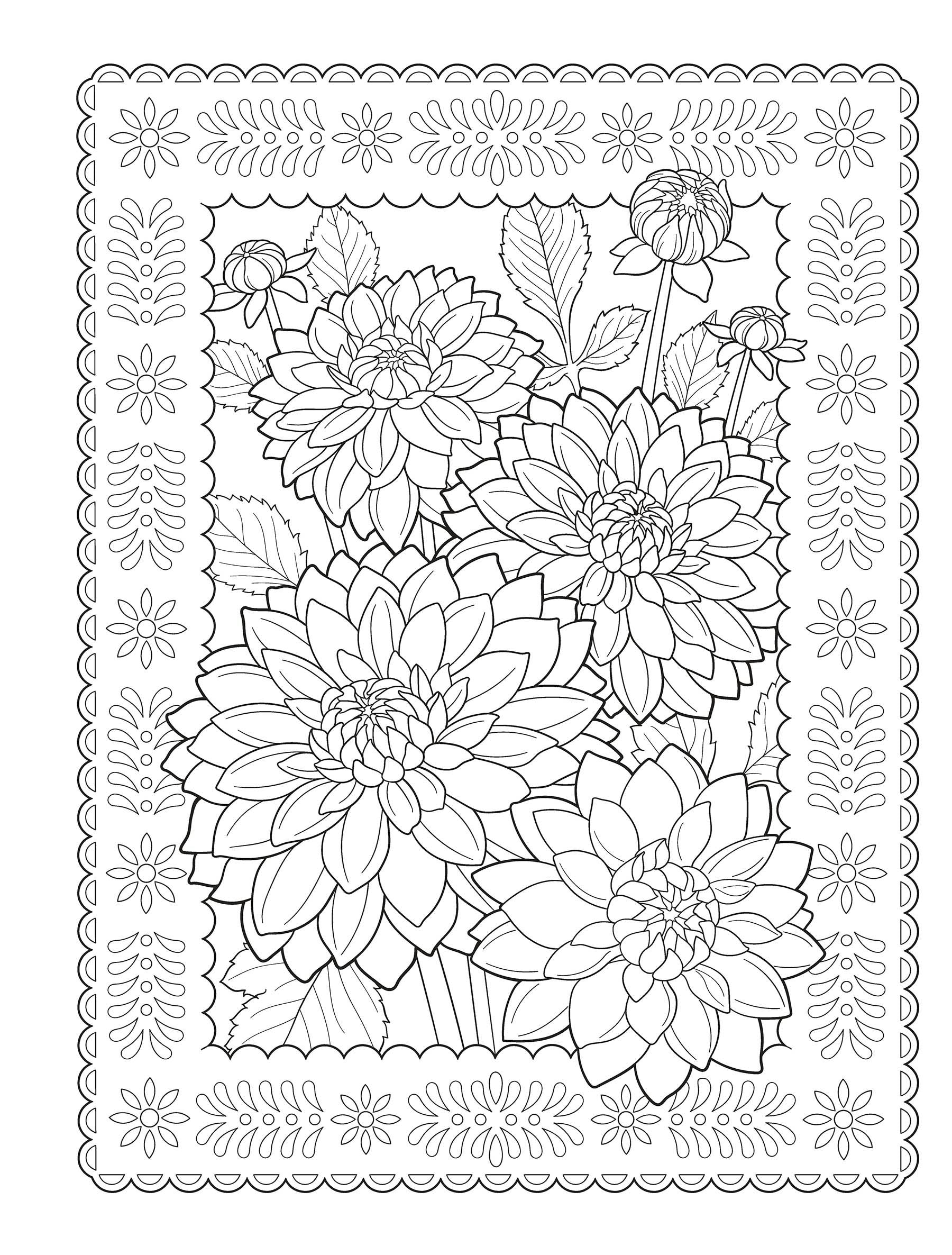 DVR Creative Haven® Coloring Book: Flowers of the World