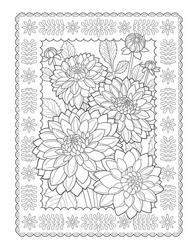 DVR Creative Haven® Coloring Book: Flowers of the World