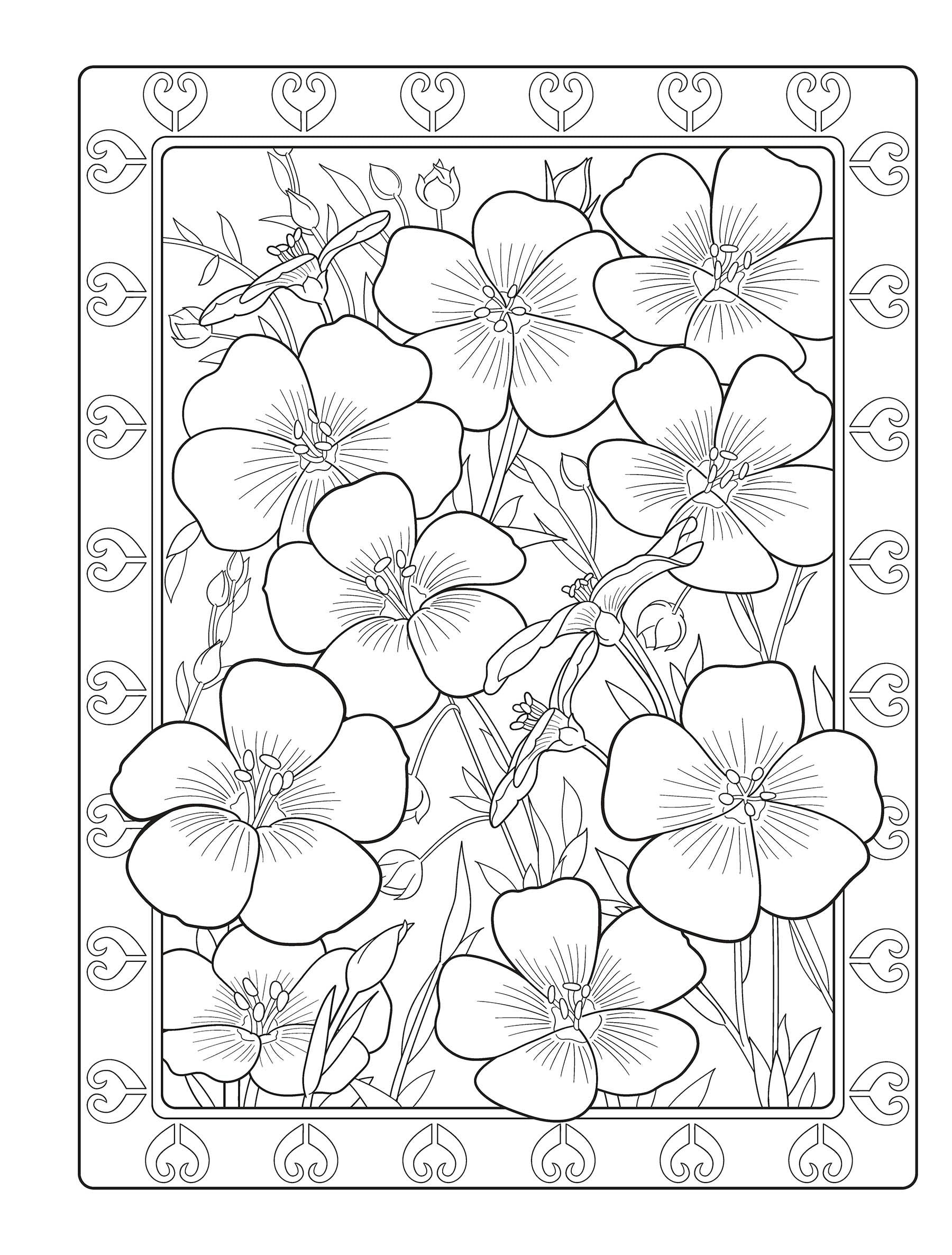 DVR Creative Haven® Coloring Book: Flowers of the World