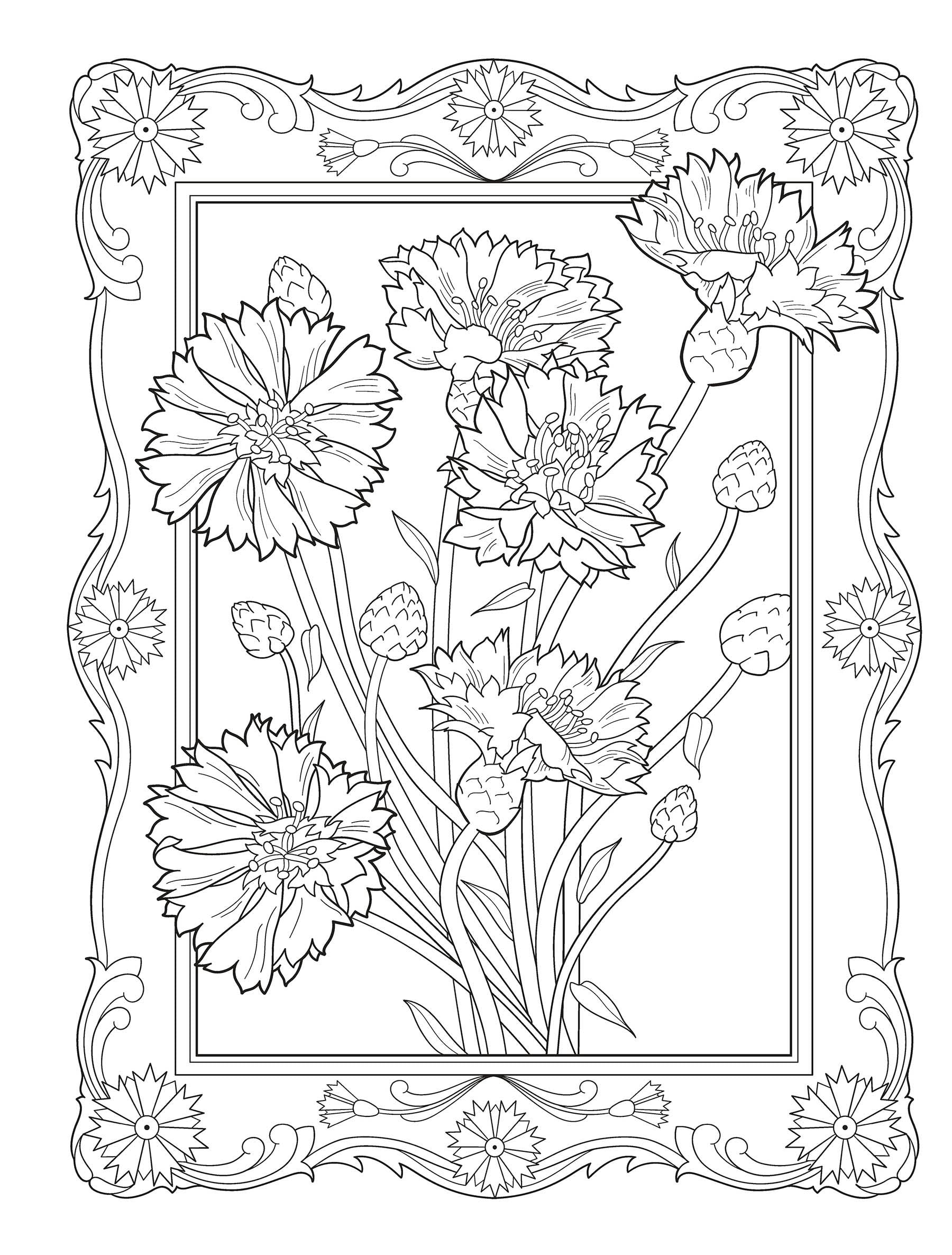 DVR Creative Haven® Coloring Book: Flowers of the World
