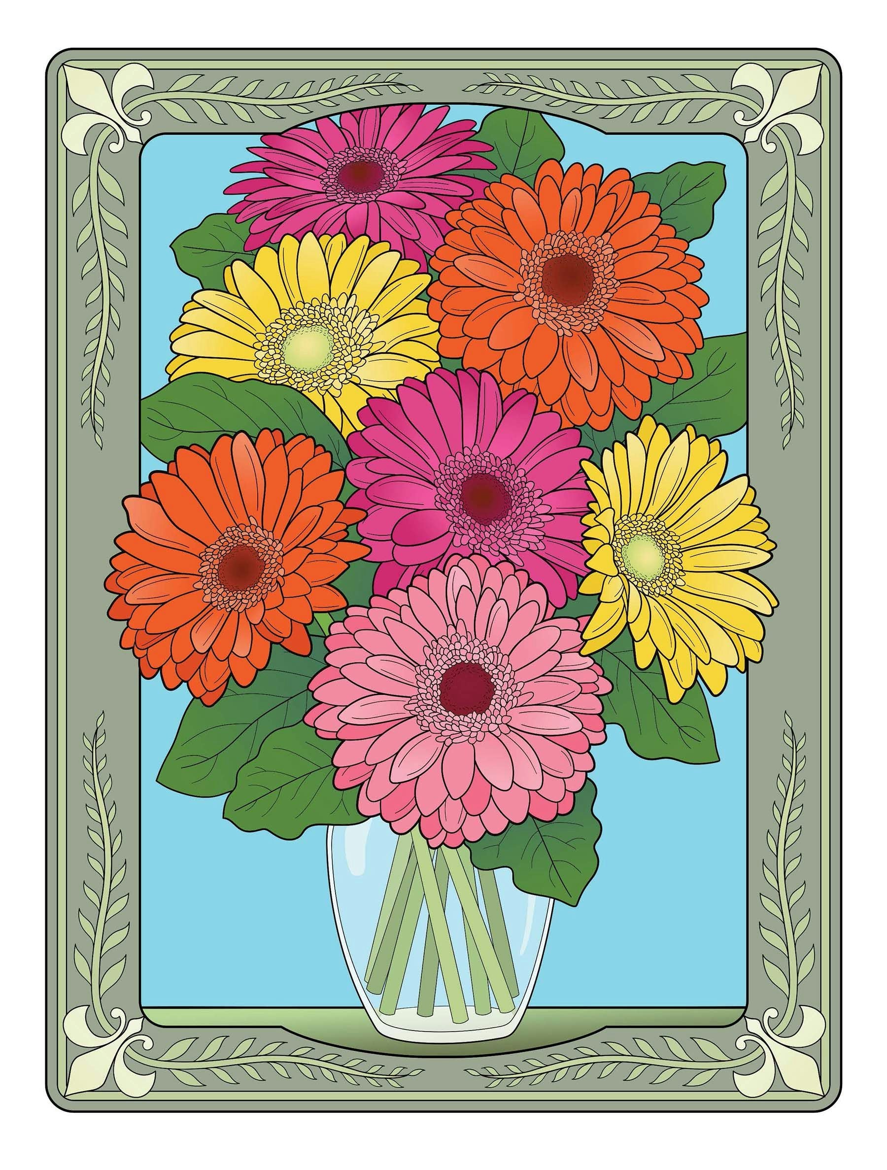 DVR Creative Haven® Coloring Book: Flowers of the World