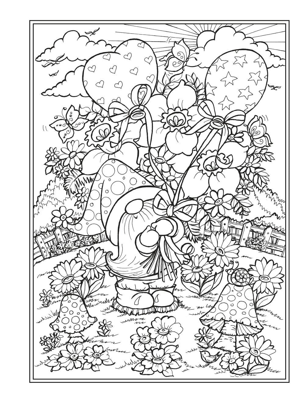 Creative Haven® Coloring Book: Garden Gnomes