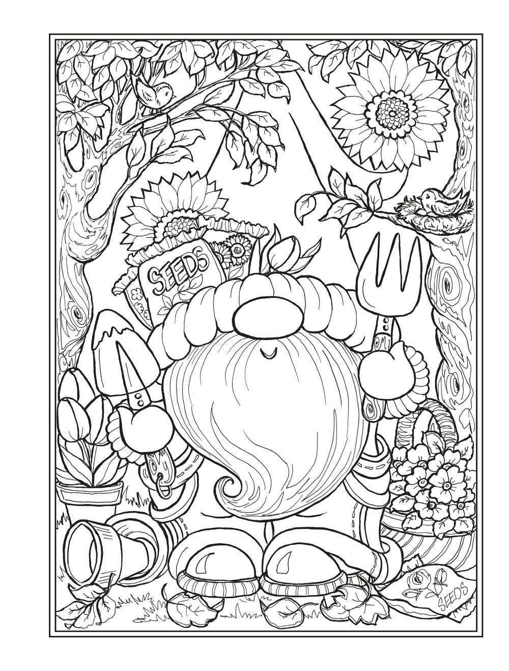 Creative Haven® Coloring Book: Garden Gnomes