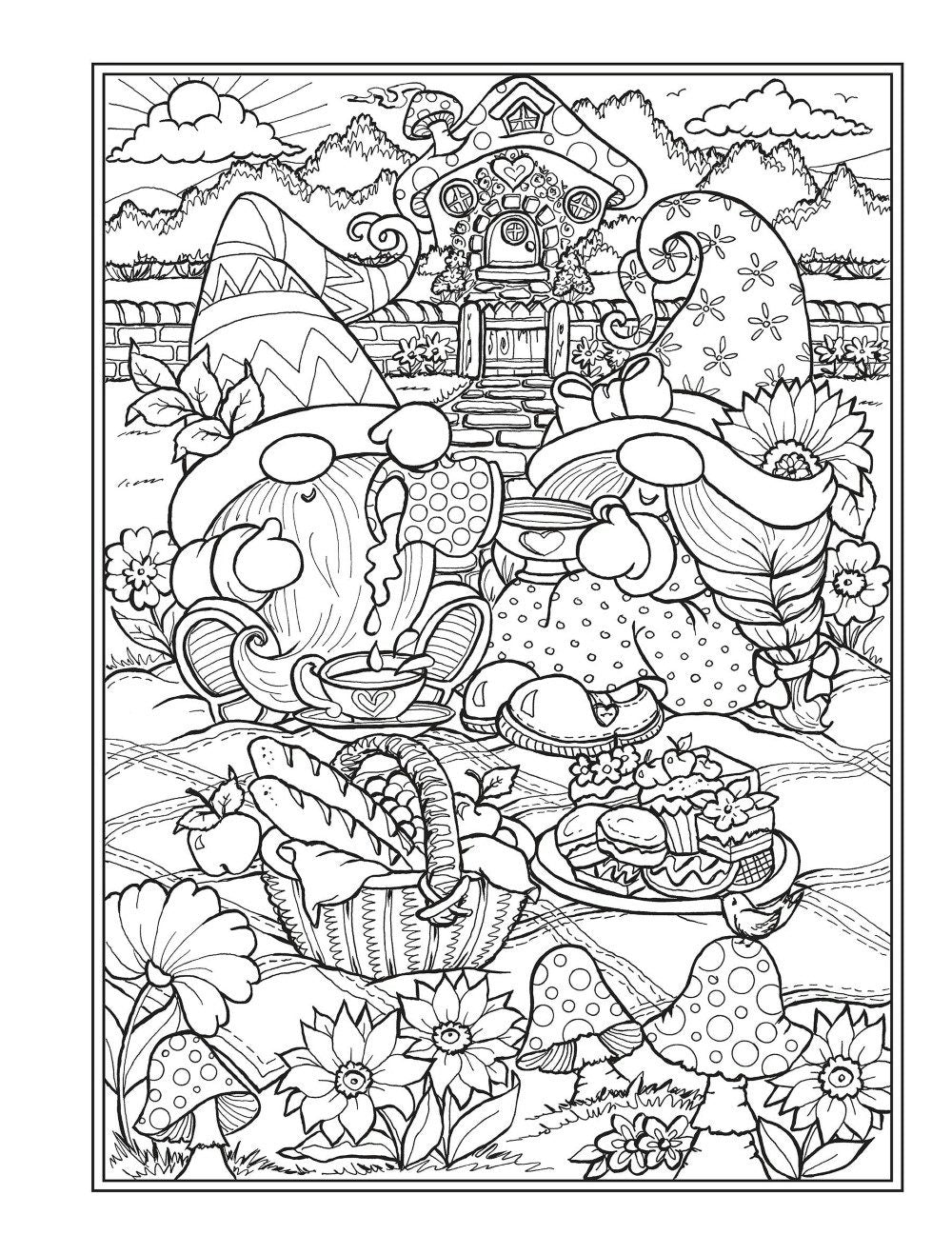 Creative Haven® Coloring Book: Garden Gnomes
