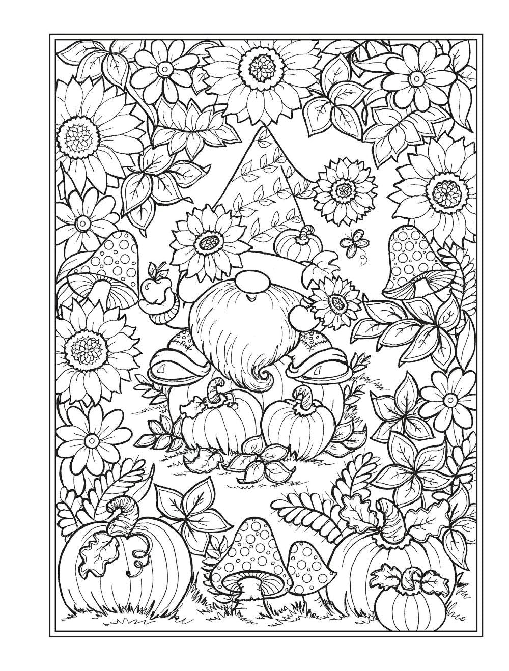 Creative Haven® Coloring Book: Garden Gnomes