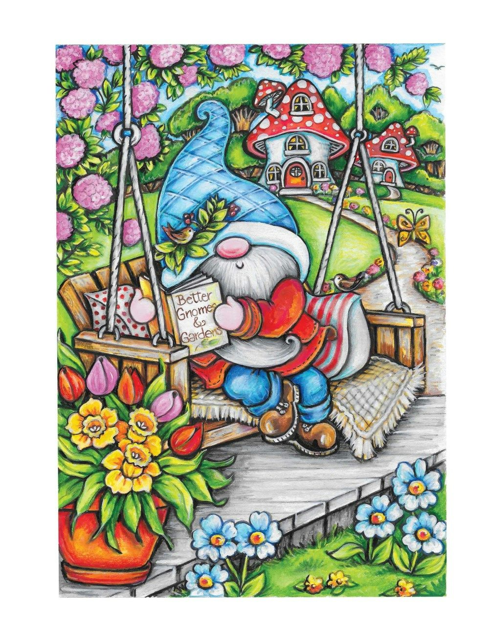 Creative Haven® Coloring Book: Garden Gnomes