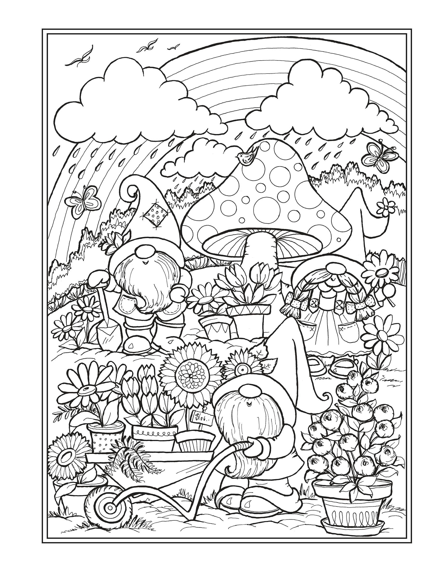 Creative Haven® Coloring Book: Garden Gnomes