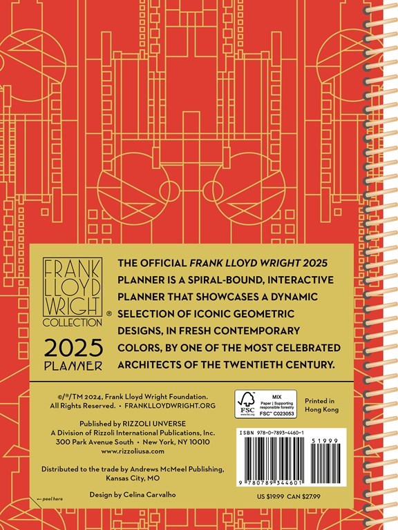 Frank Lloyd Wright Collection 2025 Planner    