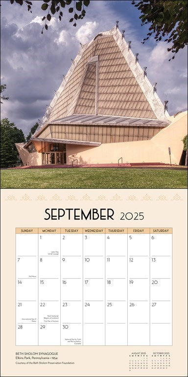 Frank Lloyd Wright Architecture 2025 Wall Calendar    