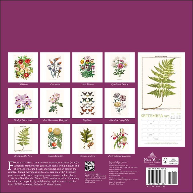 The New York Botanical Garden 2025 Wall Calendar    