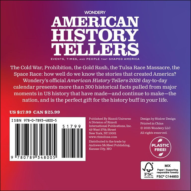 American History Tellers 2026 Day-to-Day Calendar