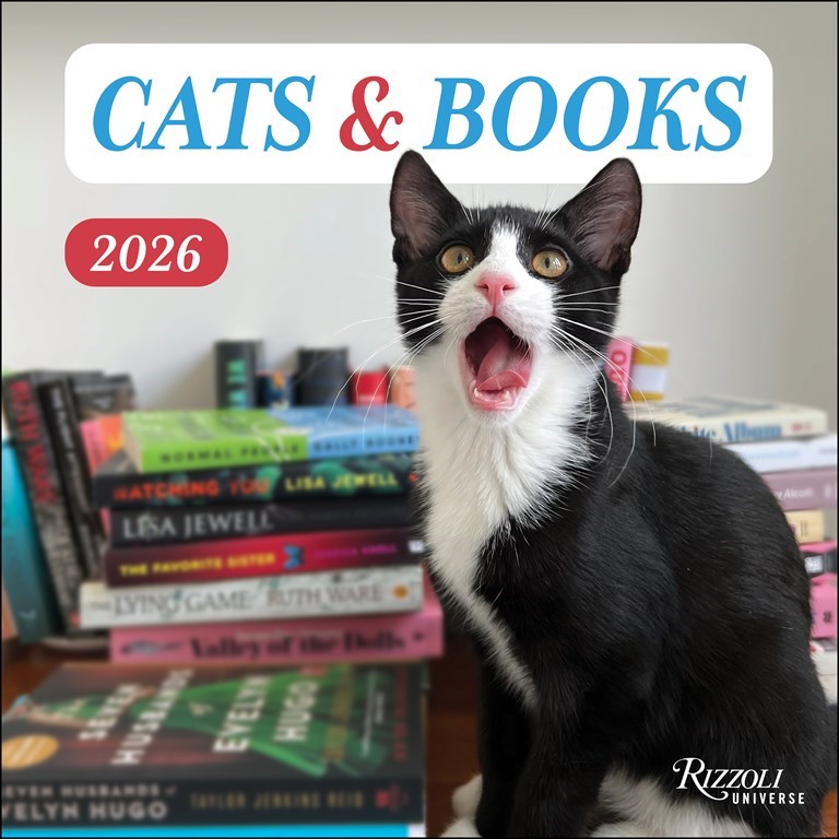 Cats & Books 2026 Wall Calendar