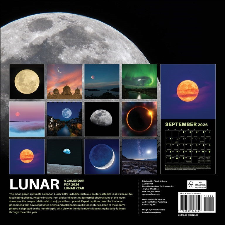 Lunar - Glow In The Dark Lunar Year 2026 Wall Calendar