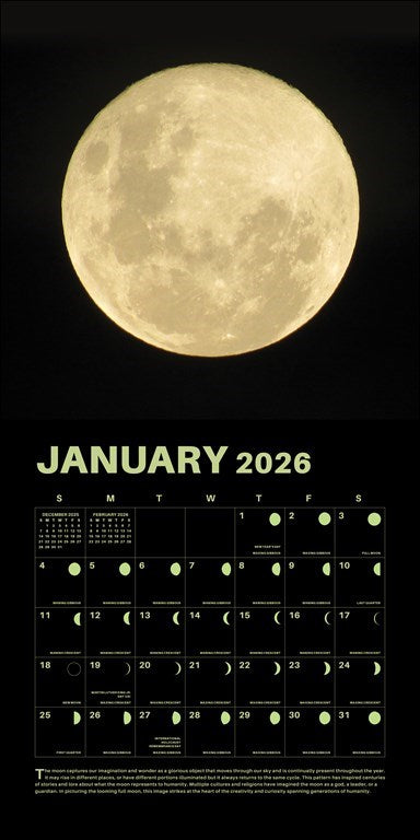 Lunar - Glow In The Dark Lunar Year 2026 Wall Calendar