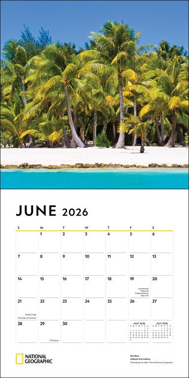 National Geographic: Most Beautiful Places 2026 Wall Calendar