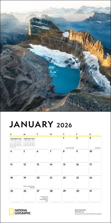National Geographic: National Parks 2026 Wall Calendar