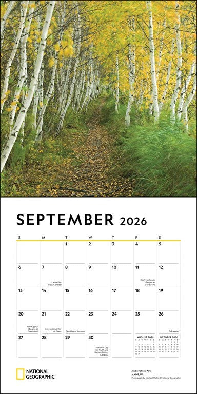 National Geographic: National Parks 2026 Wall Calendar