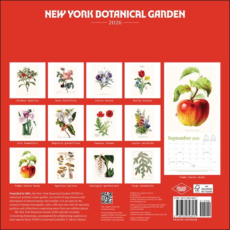The New York Botanical Garden 2026 Wall Calendar
