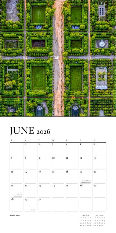 Paris From the Air 2026 Wall Calendar