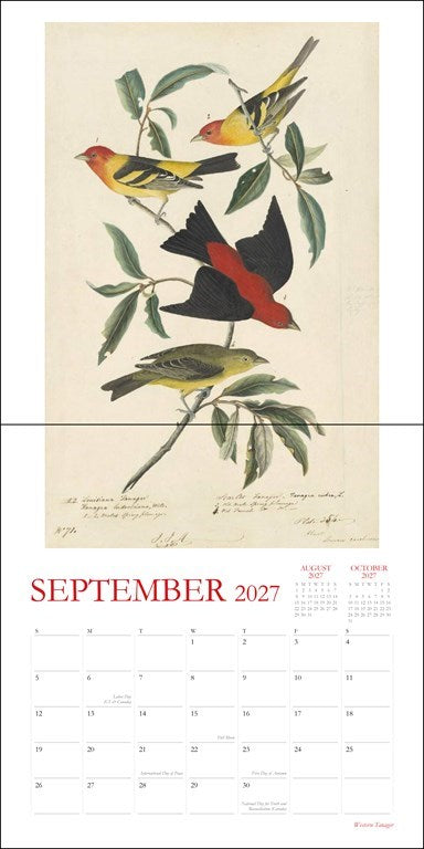 RZZLI Audubon’s Watercolors 2027 Wall Calendar