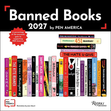 RZZLI The Banned Books 2027 Wall Calendar