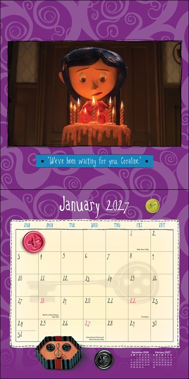 RZZLI Coraline 2027 Wall Calendar (Includes Full-Color Poster)