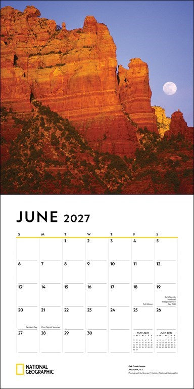 RZZLI National Geographic: American Landscapes 2027 Wall Calendar