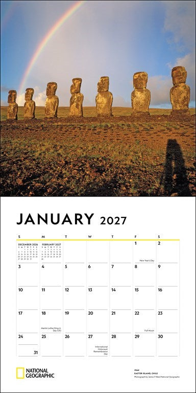 RZZLI National Geographic: Journeys of a Lifetime 2027 Wall Calendar