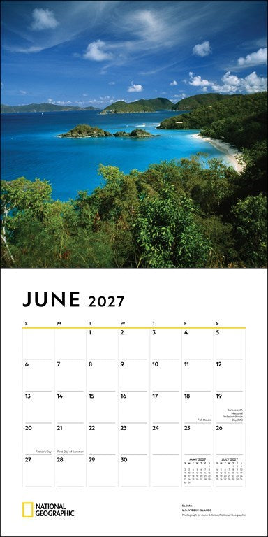 RZZLI National Geographic: Most Beautiful Places 2027 Wall Calendar