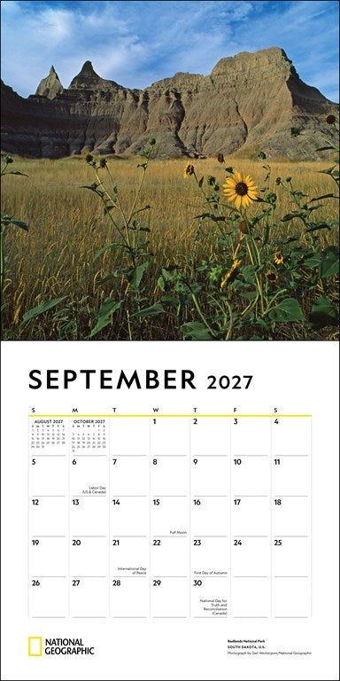 RZZLI National Geographic: National Parks 2027 Wall Calendar