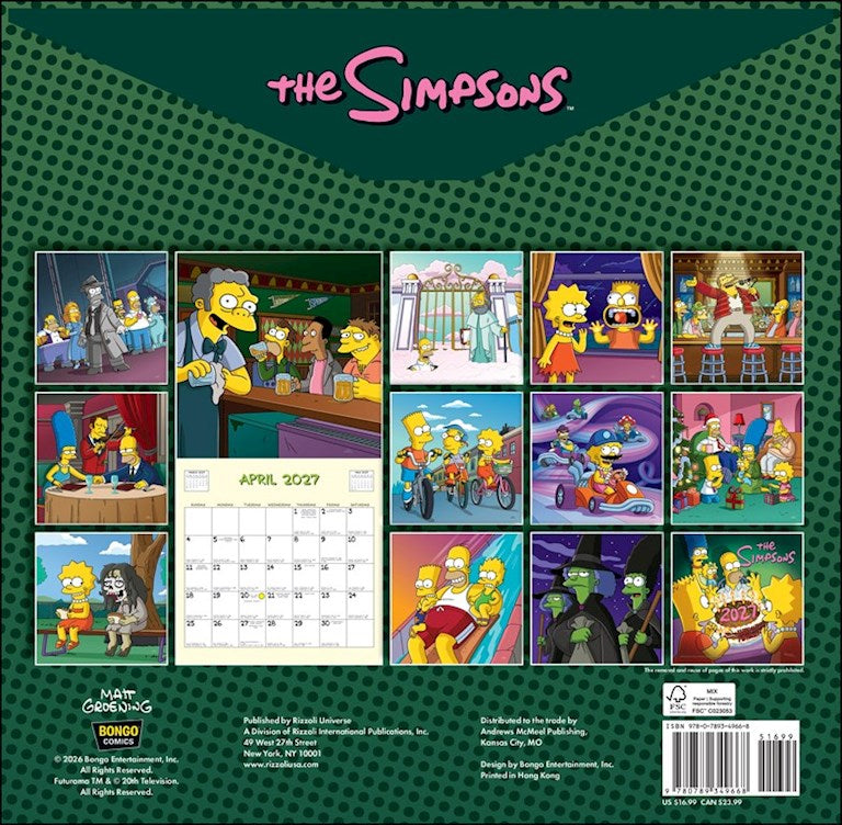 RZZLI The Simpsons™ 2027 Wall Calendar